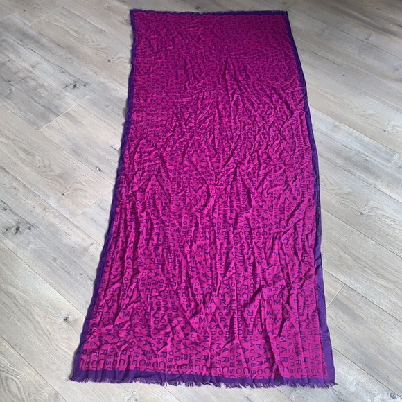 Marc Jacobs Signature Scarf Pink/Purple - Picture 2 of 4